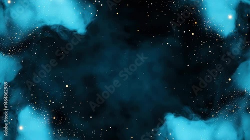 Blue nebula and stars in cosmic space creating mysterious galaxy universe atmosphere