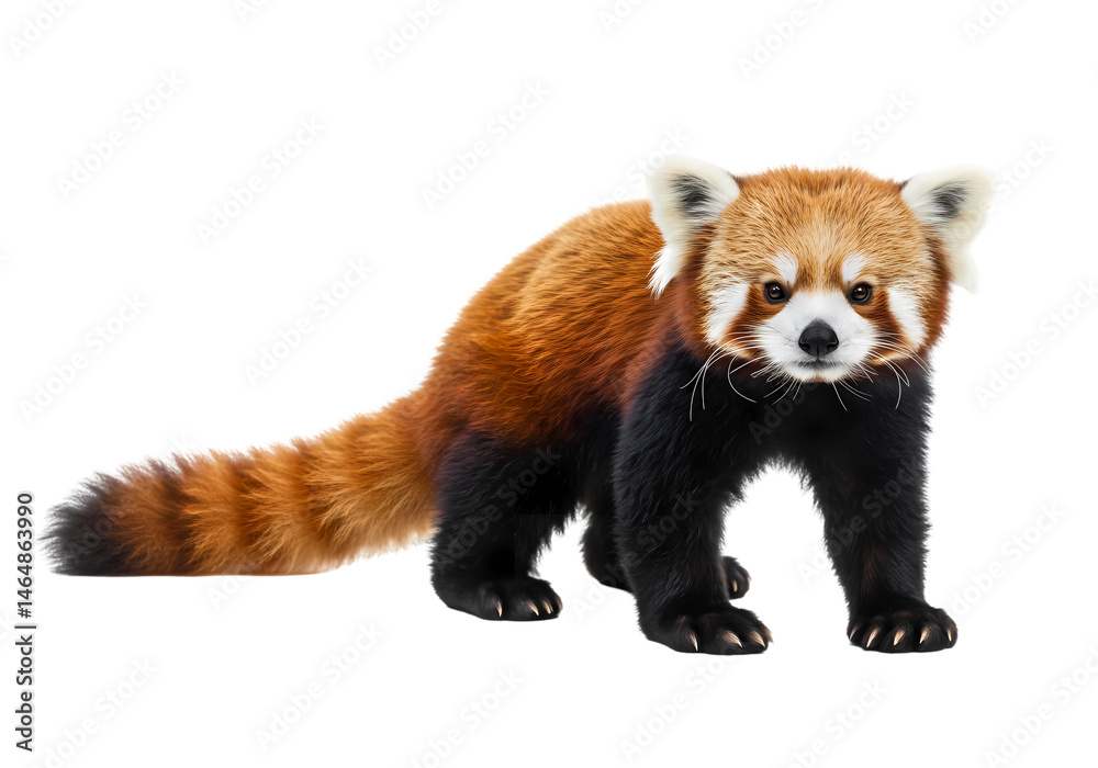 Obraz premium Adorable Red Panda Photo isolated on white background