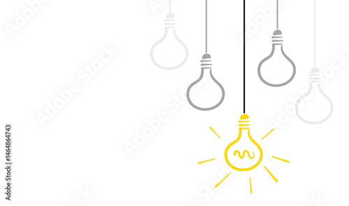 icona, lampadina, idea, creatività, energia, luce accesa

