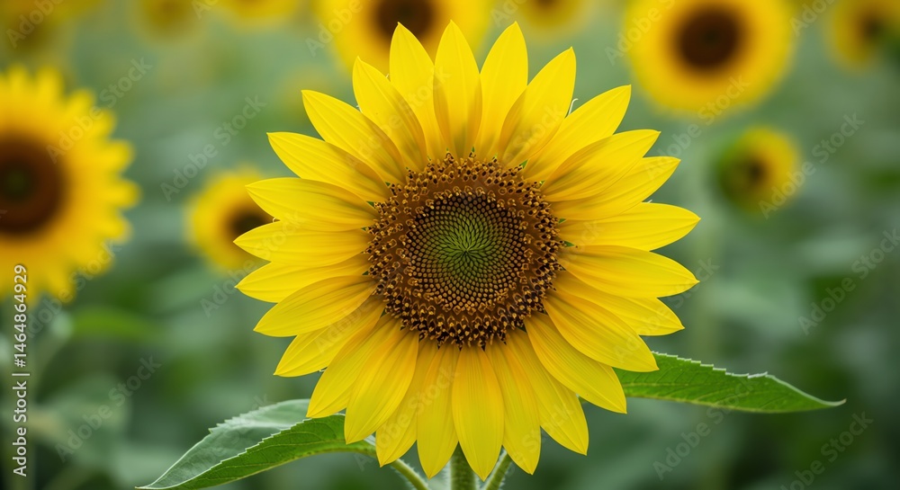 Fototapeta premium Sunflower in Field Close Up