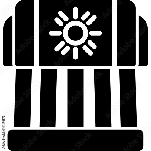 Solar Thermal Collector Icon