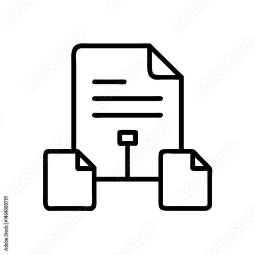 Business Document File Management Icon Design