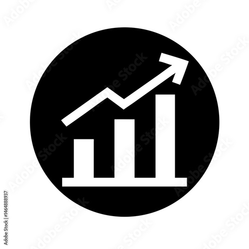 Business Growth Chart Progress Icon Design