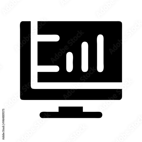 Business Report Data Monitor Icon Design