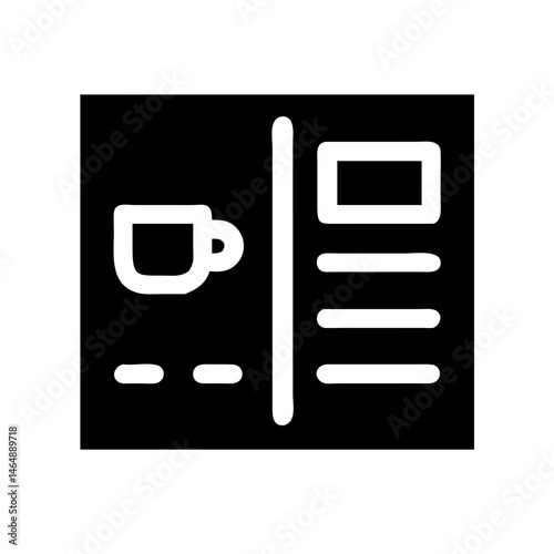 Cafe Menu Display Icon Design