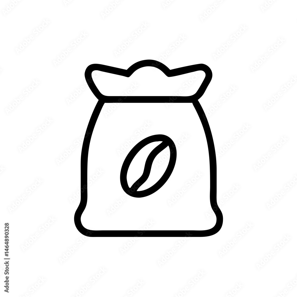 Obraz premium Coffee Bean Sack Icon Design