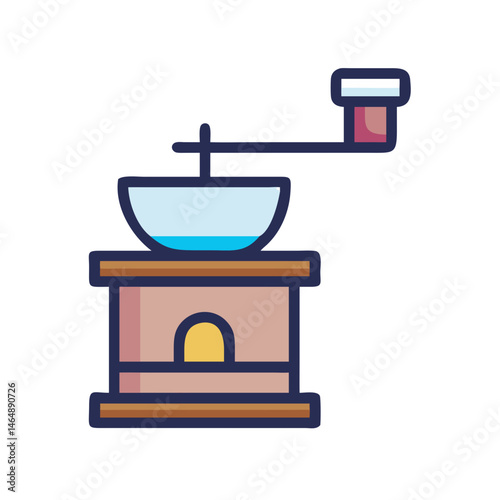 Coffee Grinder with Cup Icon Design