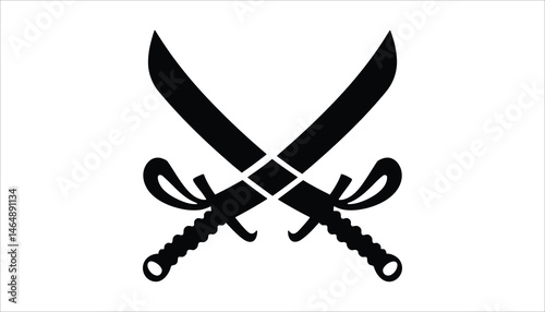 Crossed Swords Icon. Battle and Combat Symbol