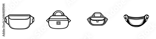 Vector illustration of different handbag styles showcasing versatility and design for fashion-oriented consumers in modern settings