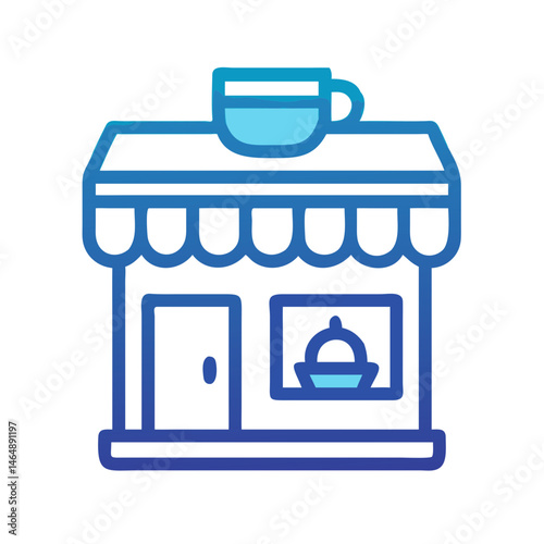 Coffee Shop Building Icon Design