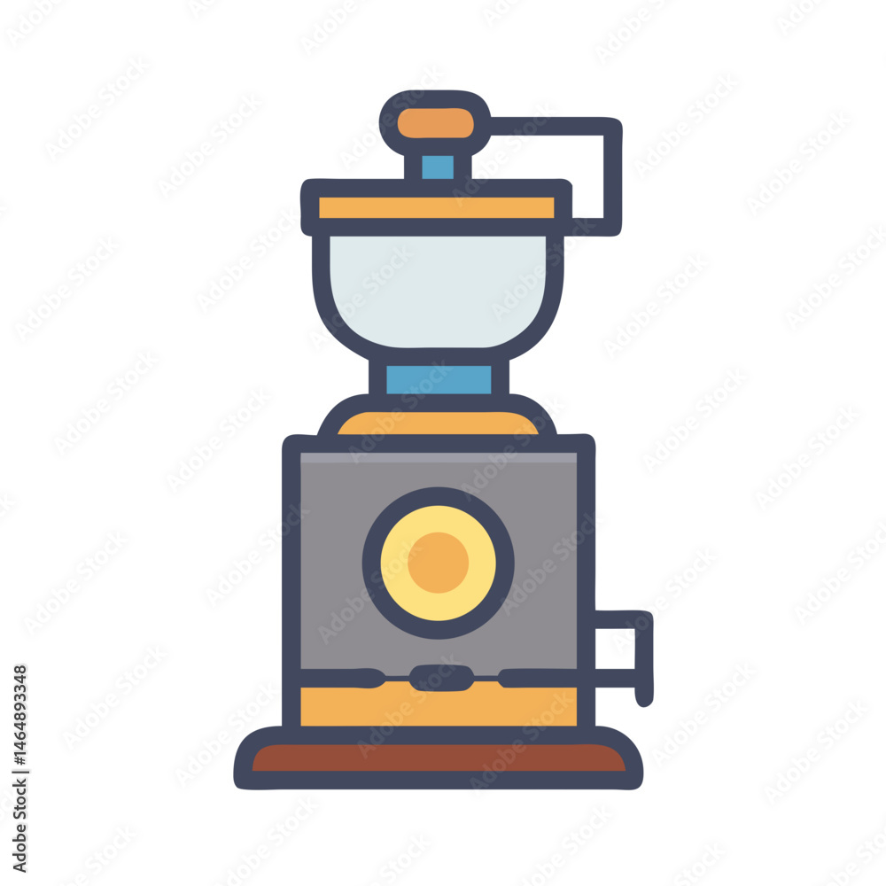 Fototapeta premium Electric Coffee Grinder Icon Design