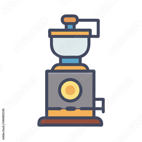 Electric Coffee Grinder Icon Design

