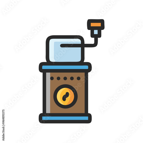 Electric Coffee Grinder Icon Design

