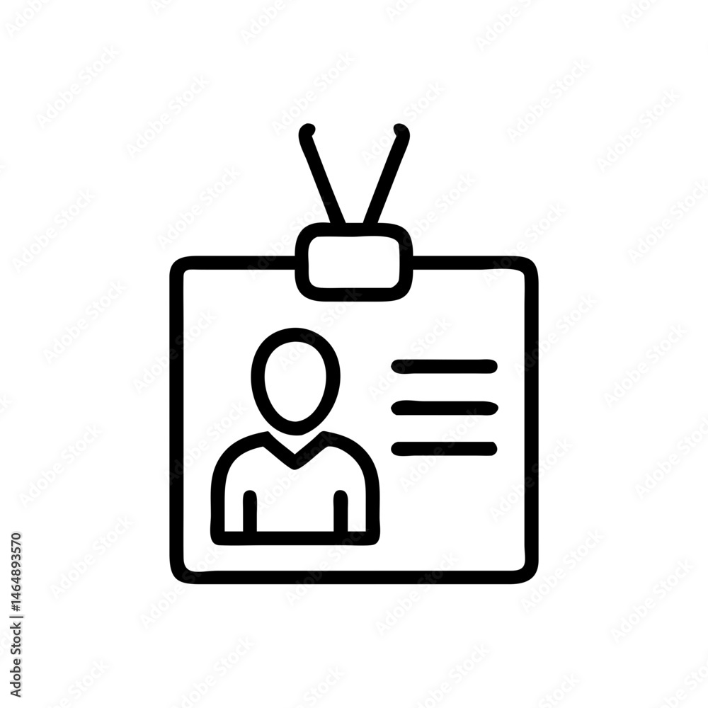 Employee ID Badge Icon Design Employee ID Badge Icon Design