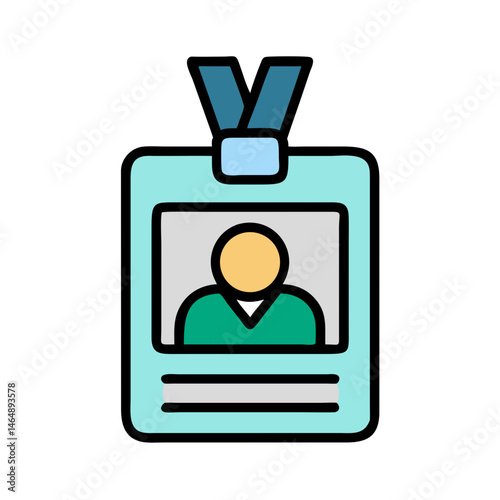 Employee ID Badge Icon Design