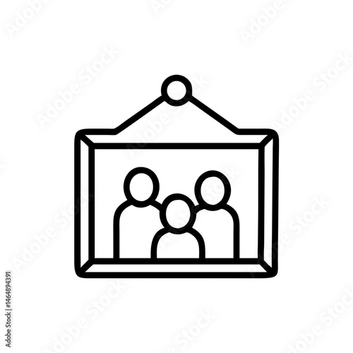 Family Photo Frame Icon Design