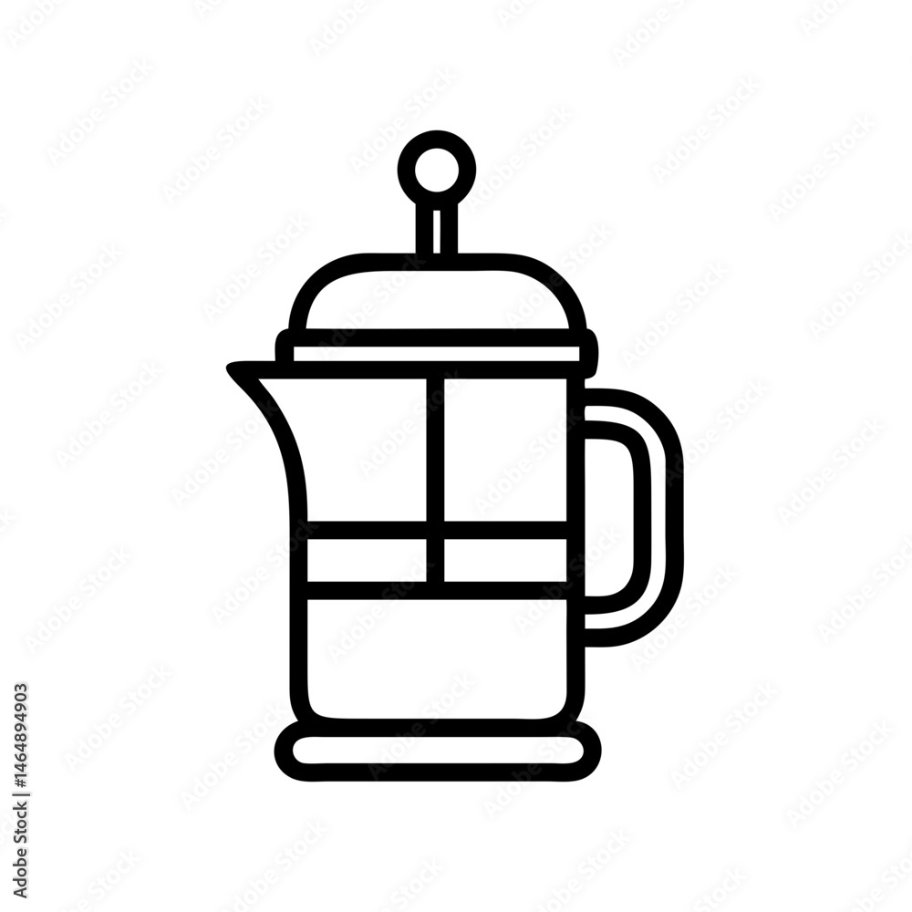 French Press Coffee Maker Icon Design French Press Coffee Maker Icon Design