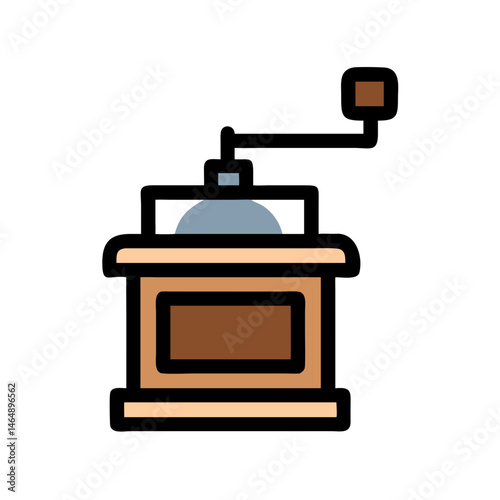 Manual Coffee Mill Grinder Icon Design