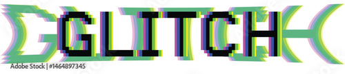 Glitch editable text effect