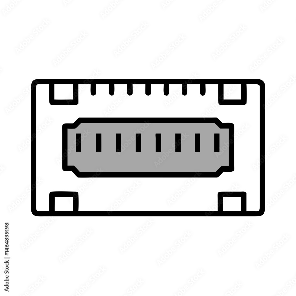 SATA Data Port Icon Design SATA Data Port Icon Design