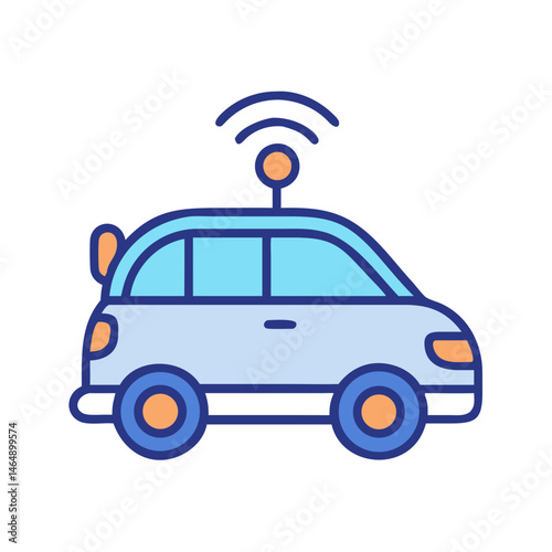Self-Driving Car Icon Design