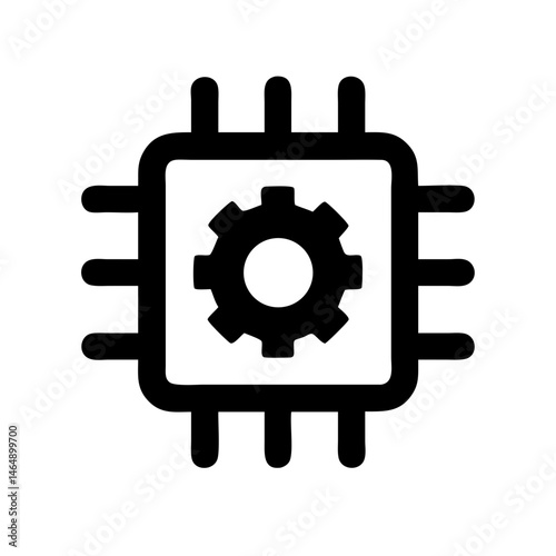Settings Gear Chip Icon Design