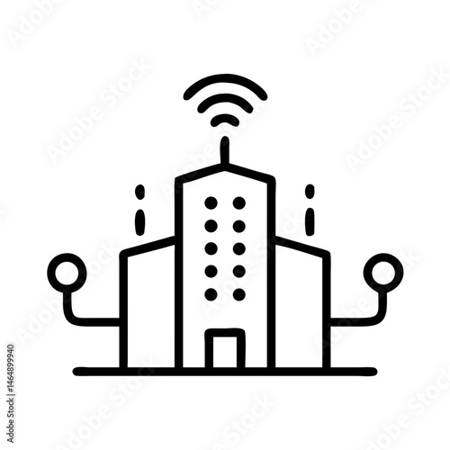 Smart City Buildings Icon Design