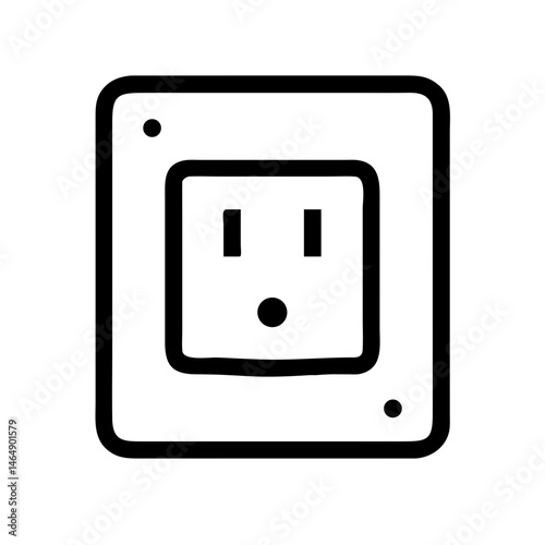 Wall Power Outlet Icon Design