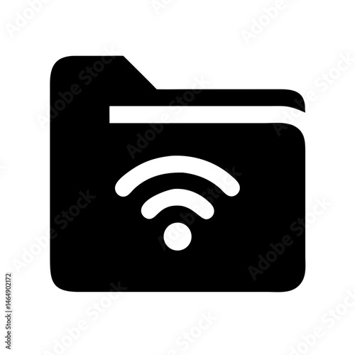 Wireless Data Folder Icon Design