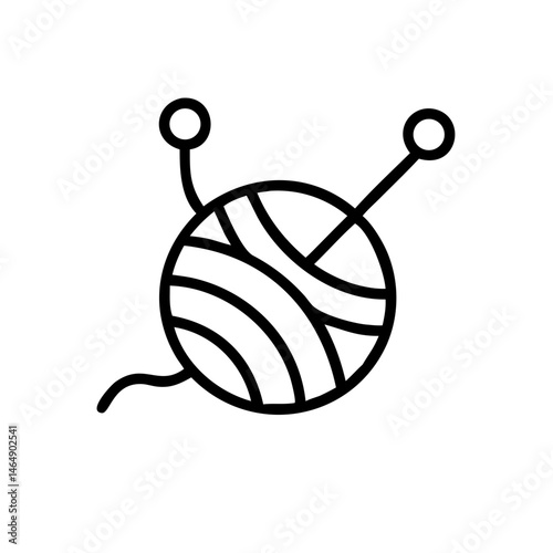 Yarn Ball IYarn Ball Craft Icon Designcon Design for Crafting