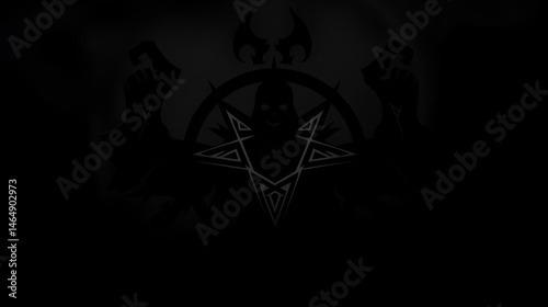 Satanism logo silhouette