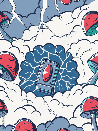 vector illustration of mushroom