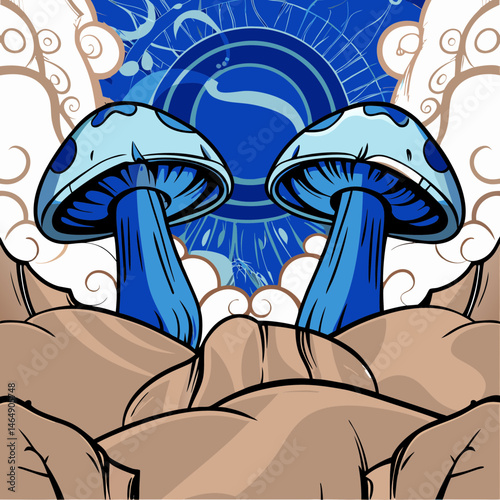 vector illustration of mushroom