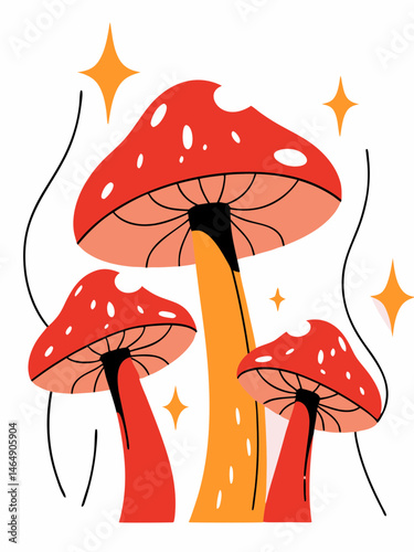 vector illustration of mushroom