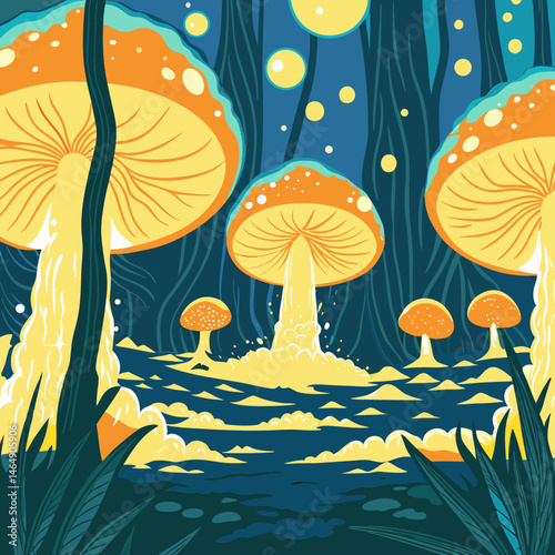 vector illustration of mushroom