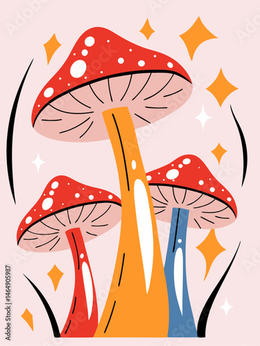 vector illustration of mushroom