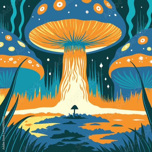 vector illustration of mushroom