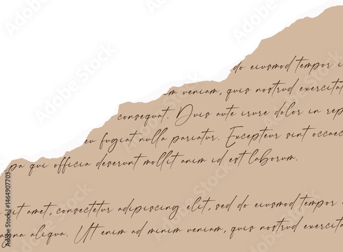 Vintage Handwritten Letter on Torn Paper