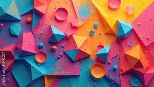 Abstract geometric shapes repeat across surface, geometry, repeat, illustration