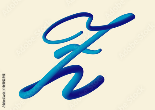 3D typography Z