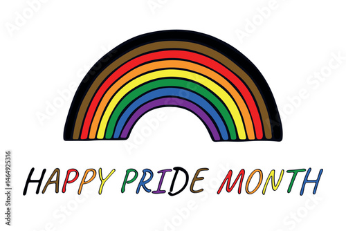 Colorful rainbow shape Gay pride flag Happy pride day LGBTQ community Pride Month Vector hand drawn doodle for posters, stickers, logo, cards Free Download Colorful rainbow shape Gay pride flag Happy pride day LGBTQ community Pride Month Vector hand drawn doodle for posters, stickers, logo, cards - GFXLoad