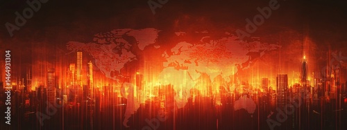 Burning Earth Globe Symbolizing Climate Crisis, Global Warming, and Environmental Emergency Worldwide
