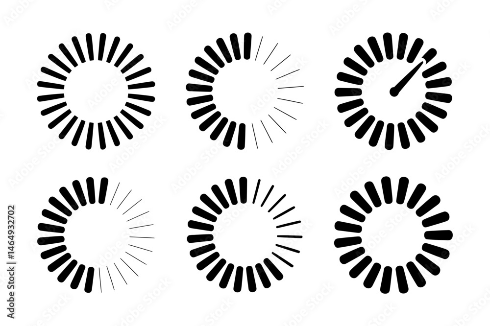 Fototapeta premium Loading progress indicator graphic design elements