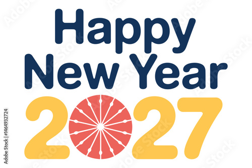 Happy new year 2027 celebration holiday greeting