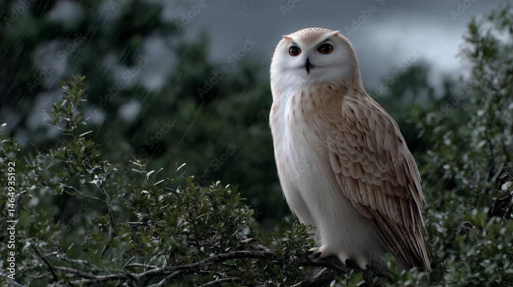 Fototapeta premium barn owl on a branch