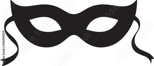 Elegant Masquerade Mask Silhouette Art