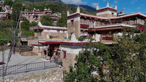Explore stunning Aju Tibetan Village in Danba County with aerial views photo