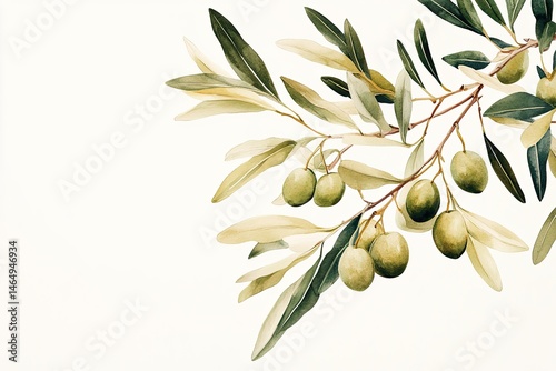 Wallpaper Mural Olive branch illustration Torontodigital.ca