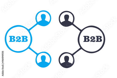 B2B, Business to business, vector icon