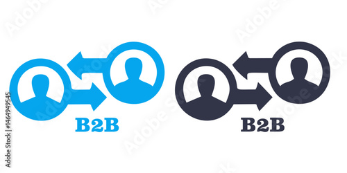B2B, Business to business, vector icon